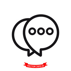 bubble speech vector icon in trendy flat design