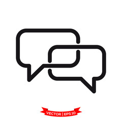 bubble speech vector icon in trendy flat design