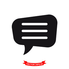 bubble speech vector icon in trendy flat design