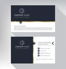 Luxury and modern. vector business card template. design black gold white
