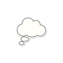 Clouds icon cartoon flat style isolated on white background. Cloud symbol design, logo, app. Design elements for the weather, cloud storage applications.