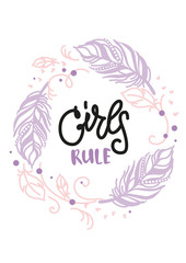 Cute illustration for baby room interior design