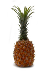 ripe pineapple on a white background with a shadow
