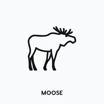 moose icon vector. moose sign symbol