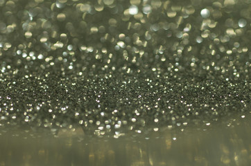 Glitter in a container (closeup, macro)