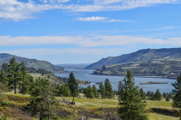 Breathtaking scenery of the Columbia River Gorge, Pacific Northwest United States