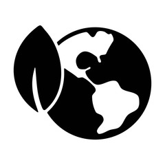 Green Earth icon. Planet ecology sign. Global warming concept.