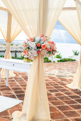 Flower with fabric setup
