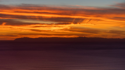 Fototapeta na wymiar Catalina Island at Sunset