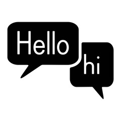 Speech bubble icon. Text message, chatting, texting symbols. Online communication, conversation sign. Chat bubble icon for modern style web and mobile applications.