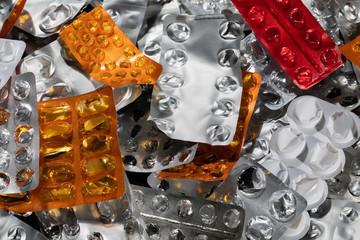 Empty packages of various medicines as a big problem for the natural environment.