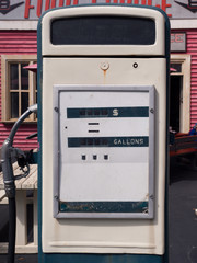 Fototapeta premium Detail of an old classic petrol pump.