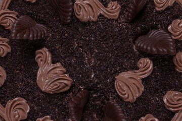 Cake food background sweet dessert,  closeup.