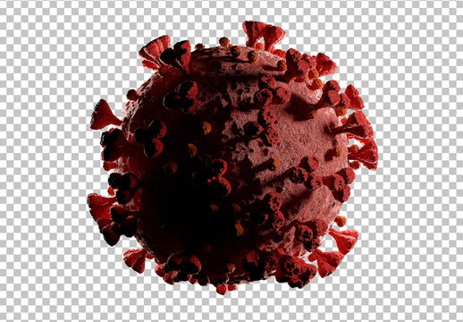 Microscopic View of Coronavirus Disease Mockup