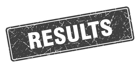 Fototapeta premium results stamp. results vintage gray label. Sign