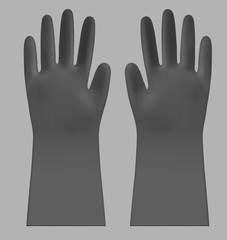 Obraz premium Disposable vector plastic or nitrile gloves