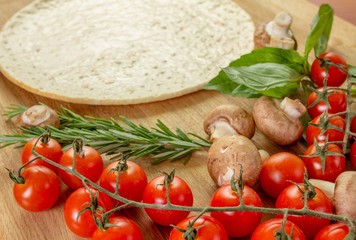 Pizza food cooking and dough cheese preparation, cuisine.