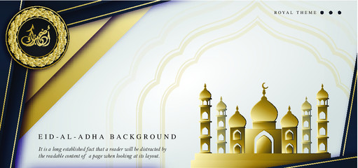 Ramadan Eid Mubarak Royal Luxury Banner Background