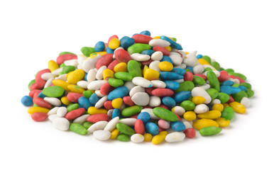 Pile of colorful sugar glazed sunflower seeds