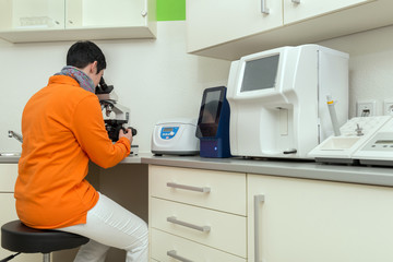 Examination in the laboratory