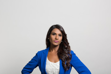 Fototapeta premium Studio portrait of a serious businesswoman