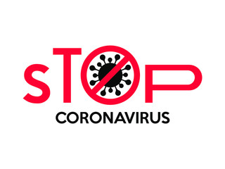 Stop coronavirus covid19 covid-19 danger attention No Corona virus icon protection. White background. Red. Vector coronavirus. Danger pandemic influenza