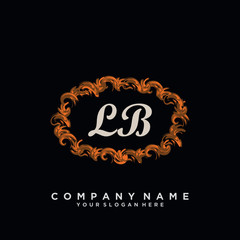 Initial Letter LB Logo With circle Template Vector	
