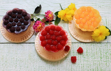 Aromatic handmade soap with berries