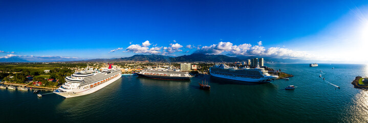 Air view of Cruises in Puerto Vallarta