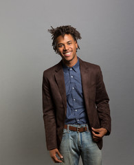 Fototapeta premium studio portrait of a happy young man