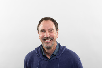 Fototapeta premium Studio portrait of a man laughing