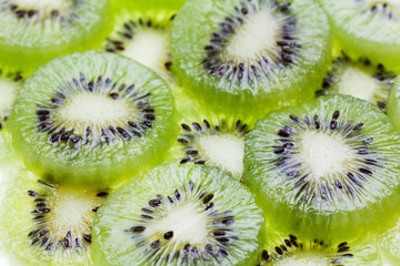 Fresh Kiwi fruit sliced use for food background