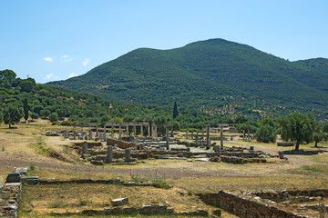 Ancient Messene city ruins, Peloponnese, Greece