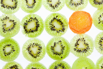 Fresh Kiwi fruit sliced use for food background