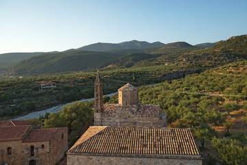 The Church of St. Spyridon in Old Kardamili, Peloponnese, Greece