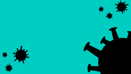 Abstract COVID-19 background with bacterium