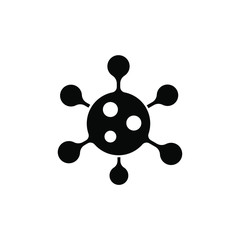 Coronavirus icon, flat vector image Eps