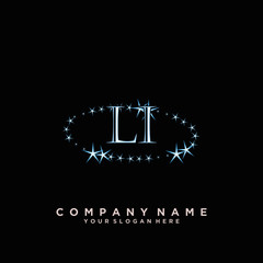 Fototapeta premium Initial Letter LI Logo With circle Template Vector 