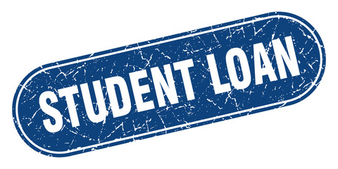 student loan sign. student loan grunge blue stamp. Label