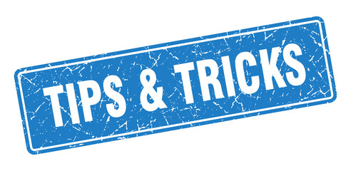 tips & tricks stamp. tips & tricks vintage blue label. Sign