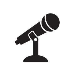 microphone vector icon in trendy flat style