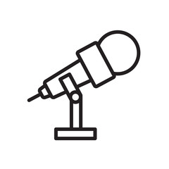 microphone vector icon in trendy flat style