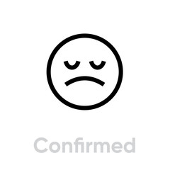 Confirmed Coronavirus icon. Editable line vector.