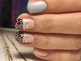 Closeup photo of a beautiful female hands with elegant manicure