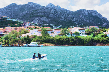Sailing boat in Porto Cervo resort Sardina