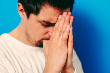 Fototapeta premium Prayer. Man.