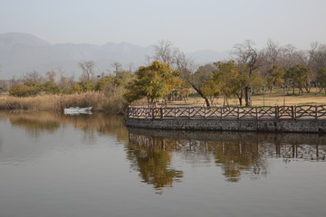 Fototapeta premium Park and Lake, Islamabad, Pakistan