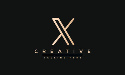 X letter logo Design Modern Monogram Icon. X XX initials based Template and Letters in vector.