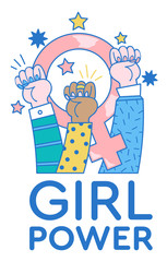 Girl power print design