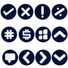 set of icons for mobile app and web